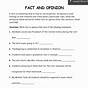 Fact Opinion Worksheet Grade 2