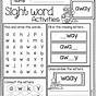 Sight Word Worksheets Preschool
