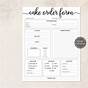 Printable Cake Order Form