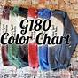 Gildan G180 Color Chart