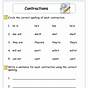 Contraction Matching Worksheet