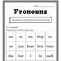 Pronouns Worksheet Free Printable