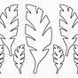 Printable Tropical Leaf Template