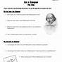 Introduction To Shakespeare Worksheet