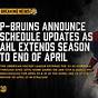 Providence Bruins Printable Schedule