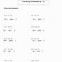 Factoring Trinomials Puzzle Worksheet