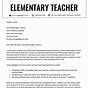 Sample Cover Letter For Elementary Teachers With No Experien
