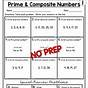 Identifying Prime And Composite Numbers Worksheet
