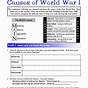 World War 1 Worksheet Answer Key