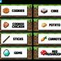 Minecraft Food Cards Free Printable Gold