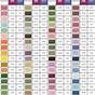 Valdani Thread Color Chart