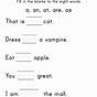 Sight Words Fill In The Blank Worksheets