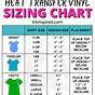 Cricut Shirt Size Chart