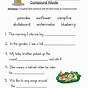Compound Words Worksheet 2nd Grade