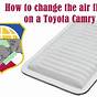 Replace Cabin Air Filter 2020 Toyota Camry