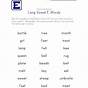 2nd Grade Long E Words