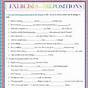 Prepositions Worksheets With Answers