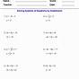 Solving Equations And Inequalities Worksheet