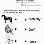 Kindergarten Learning English Worksheets