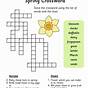 Spring Crossword Puzzles Printable