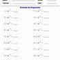 Exponents Rules Worksheets