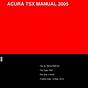 Acura Tsx Owners Manual