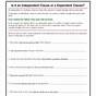 Dependent And Independent Clause Worksheet