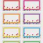 Cubby Name Tags Template