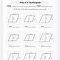 Finding Area Of Parallelogram Worksheet