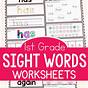 1st Grade Sight Words Worksheets Pdf