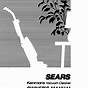Sears Kenmore Vacuum Model 116 Owners Manual