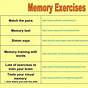 Short Term Memory Exercises Printable