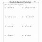 Factorising Quadratic Equations Worksheets
