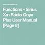 Siriusxm Onyx Plus Manual