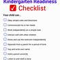 Kindergarten Readiness Checklist Kansas