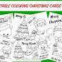 Printable Colorable Christmas Cards