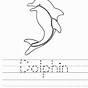 Label The Dolphin Worksheet Kindergarten