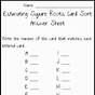 Estimating Square Roots Worksheet