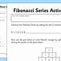 Fibonacci Sequence Worksheet