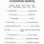 Comparative Adverbs Worksheet