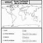Continents Worksheet 5th Grade