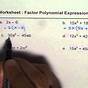 Factoring Polynomials Worksheets Answers