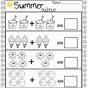 Easy Summer Subtraction Worksheet