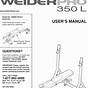 Weider Pro 250 Bench User Manual