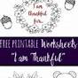 Thankful For Worksheets