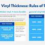 Vinyl Gauge Thickness Chart