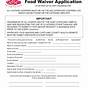 Waiver Form For Food