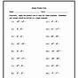 Exponents Product Rule Worksheet Answers