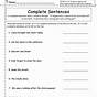 Compound Sentence Worksheet 4th Grade