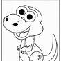 Printable Cute Dinosaur Coloring Pages